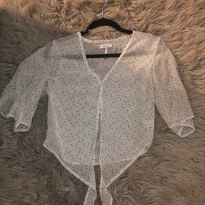 Blue light wear throw over blouse